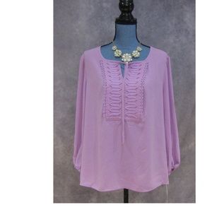 NEW Charter Club Lilac Passion Purple Blouse PL